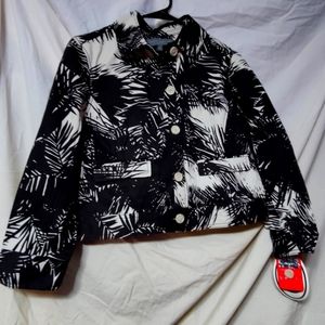 NWT Proenza Schouler for Target 2006 cropped black and white palm print jacket